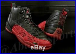 Signed Original 1997 Nike Air Michael Jordan Flu Game Shoes Auto Uda Nba Finals