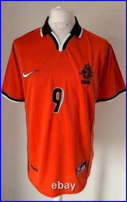 Signed PATRICK KLUIVERT Shirt Netherlands Holland -PROOF/COA- Barcelona Ajax