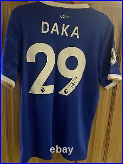 Signed Patson Daka Leicester City Premier League Shirt with COA