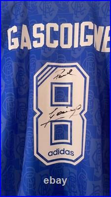 Signed Paul Gascoigne Signed Rangers 1996/97 Shirt With COA