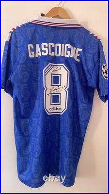 Signed Paul Gascoigne Signed Rangers 1996/97 Shirt With COA