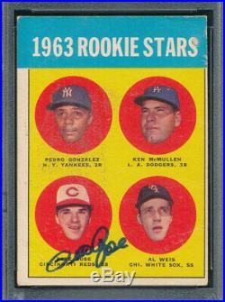 Signed Psa/dna Certified Pete Rose Rookie Card Auto 1963 Topps 537 Autograph Coa