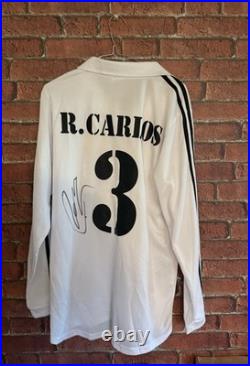 Signed Roberto Carlos Real Madrid Autographed Shirt With COA & Photo Proof