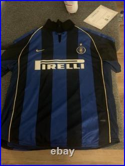 Signed Ronaldo Nazario (R9) 2002/2003 Inter Milan Home Shirt