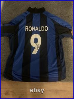 Signed Ronaldo Nazario (R9) 2002/2003 Inter Milan Home Shirt
