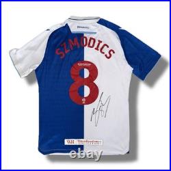 Signed SZMODICS Blackburn Rovers 2023/24 Football Home Shirt COA & Photo Proof