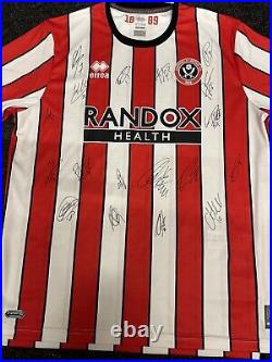Signed Sheffield United Shirt. Signed by NEW 2024 Squad. Adults Brand New Shirt