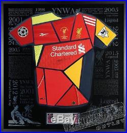 Signed Steven Gerrard Liverpool FC Shirt Montage Exclusive Framed LED Display