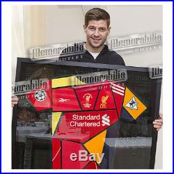 Signed Steven Gerrard Liverpool FC Shirt Montage Exclusive Framed LED Display