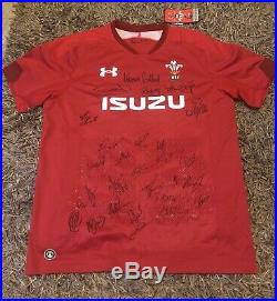 Signed Wales Grand Slam Rugby Shirt 2019 (Donated By Robin McBryde) XL Size