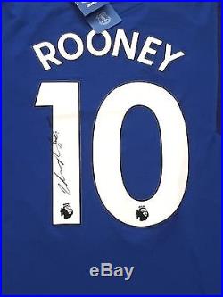 Signed Wayne Rooney Everton Home Shirt 2017/2018 Rare Proof Sport Pesa