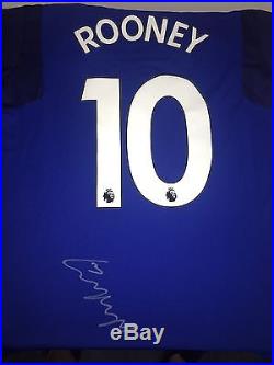 Signed Wayne Rooney Everton Shirt 17/18 Proof See Him Sign