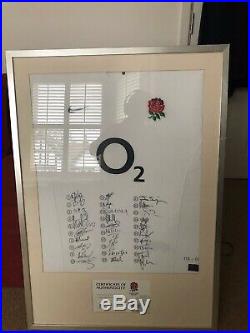 Signed and Framed England Rugby Shirt World Cup Squad 2011