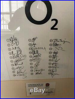 Signed and Framed England Rugby Shirt World Cup Squad 2011
