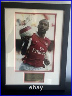 Signed and Framed Thierry Henry Picture with COA Arsenal