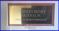 Signed and Framed Thierry Henry Picture with COA Arsenal