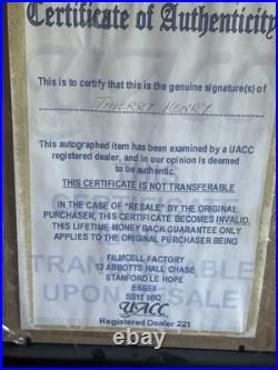 Signed and Framed Thierry Henry Picture with COA Arsenal