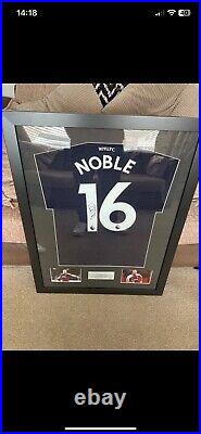 Signed and framed Mark Noble West Ham Shirt
