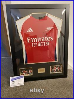 Signed football shirt framed coa Martin Odegaard Comes With COA
