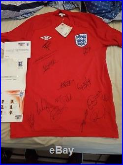 Signed football shirt from England v Egypt 2010With certificate of authenticity