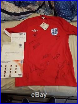 Signed football shirt from England v Egypt 2010With certificate of authenticity