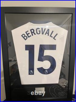 Signed lucas bergvalk shirt with COA in frame