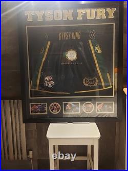 Signed tyson fury boxing memorabilia framed