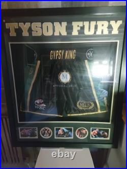 Signed tyson fury boxing memorabilia framed