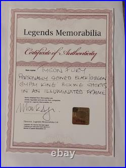 Signed tyson fury boxing memorabilia framed
