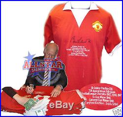 Sir Bobby Charlton Signed Limited Edition Manchester United Shirt See Proof