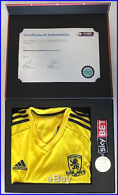 Sky Bet Promotion Auction Signed 2015/16 Middlesbrough shirt and medal