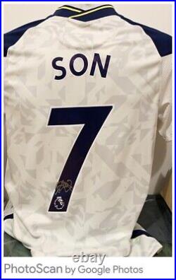 Son Heing-min Signed Spurs Shirt Superb Tottenham Hotspur Star £275