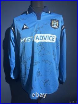 Squad Signed 2001-03 Man City Shirt