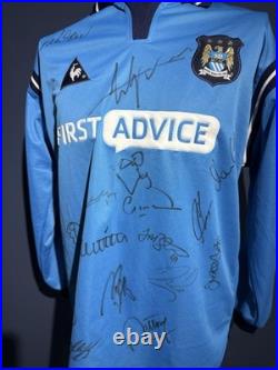 Squad Signed 2001-03 Man City Shirt