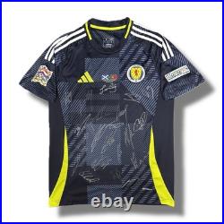Squad Signed SCOTLAND Nations League 2024 Football Home Shirt COA & Proof