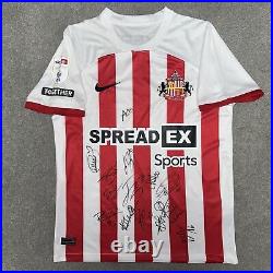 Squad Signed SUNDERLAND 23/24 Home Shirt COA & Photo Proof