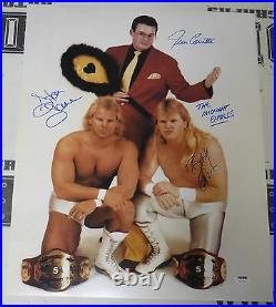 Stan Lane Bobby Eaton J Cornette Signed 16x20 Photo PSA/DNA WWE Midnight Express