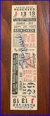 Stan the Man Musial Last Game Full Ticket Signed