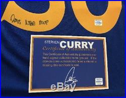 Stephen Curry Autograph Warriors Signed & Inscribed Swingman Jersey (Curry COA)
