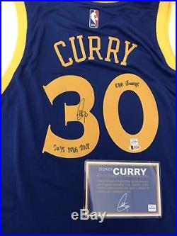 Stephen Curry Autographed Adidas NBA Swingman Jersey Signed MVP Warriors SC COA