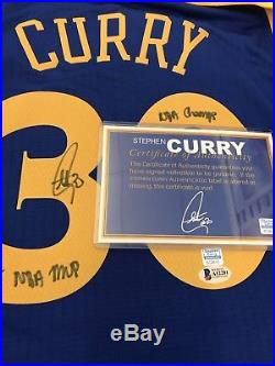 Stephen Curry Autographed Adidas NBA Swingman Jersey Signed MVP Warriors SC COA