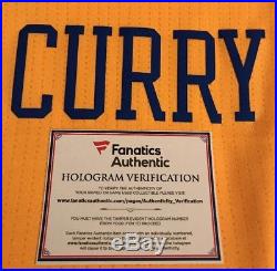 Stephen Curry Autographed B2B MVP Warriors Signed Swingman Jersey FANATICS COA