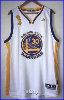 Stephen Curry Signed Warriors NBA Finals Trophy Swingman Auto Jersey (FANATICS)