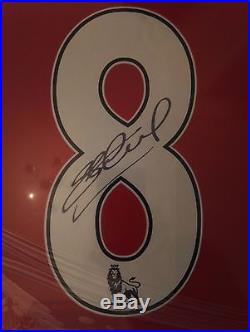 Steven Gerrard Framed Signed Football Shirt Liverpool Number 8 with COA New