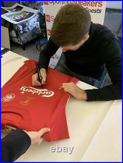 Steven Gerrard Signed Liverpool Framed Shirt 2005 Istanbul CL Final Home COA