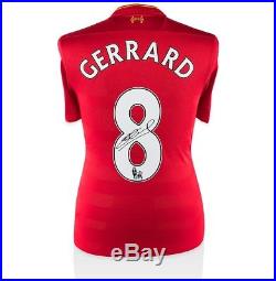 Steven Gerrard Signed Liverpool Shirt #8 Home, 2016/2017 Autograph Jersey