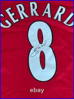 Steven Gerrard Signed Liverpool UCL Home Shirt with Coa included