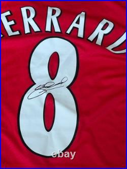 Steven Gerrard Signed Liverpool UCL Home Shirt with Coa included