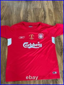 Steven Gerrard Signed Liverpool UCL Home Shirt with Coa included