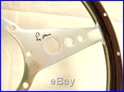 Stirling Moss HAND SIGNED Steering Wheel, 3-spoke, wood rim, full size, COA